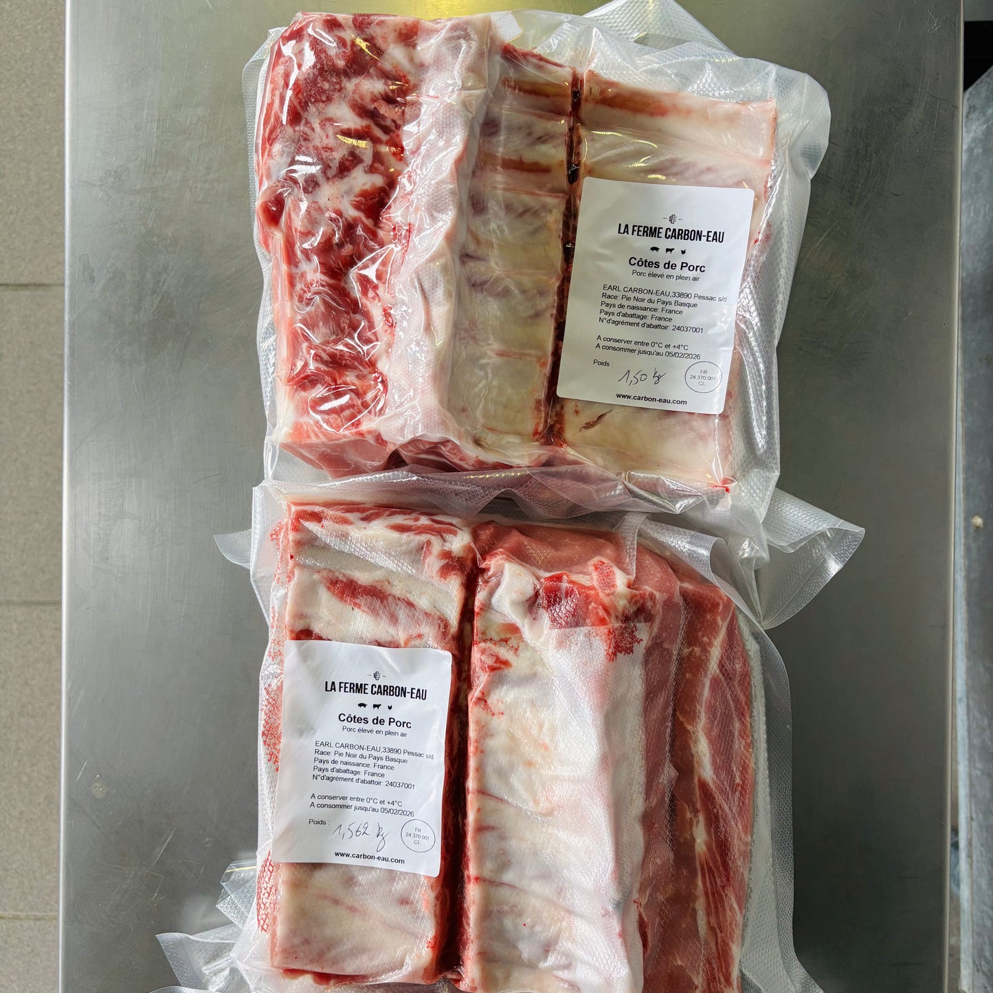 Carré de côtes de porc plein air