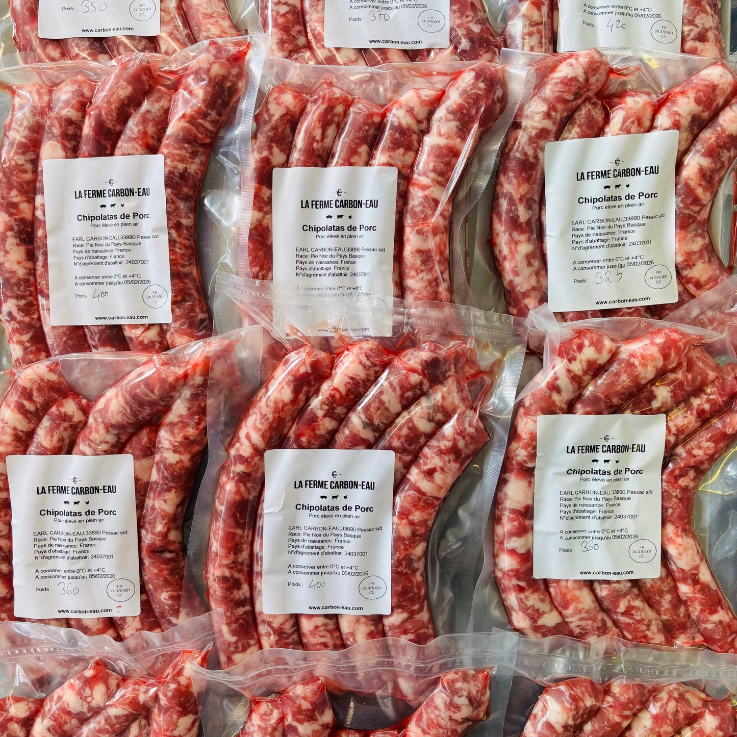 Saucisses Chipolatas porc plein air