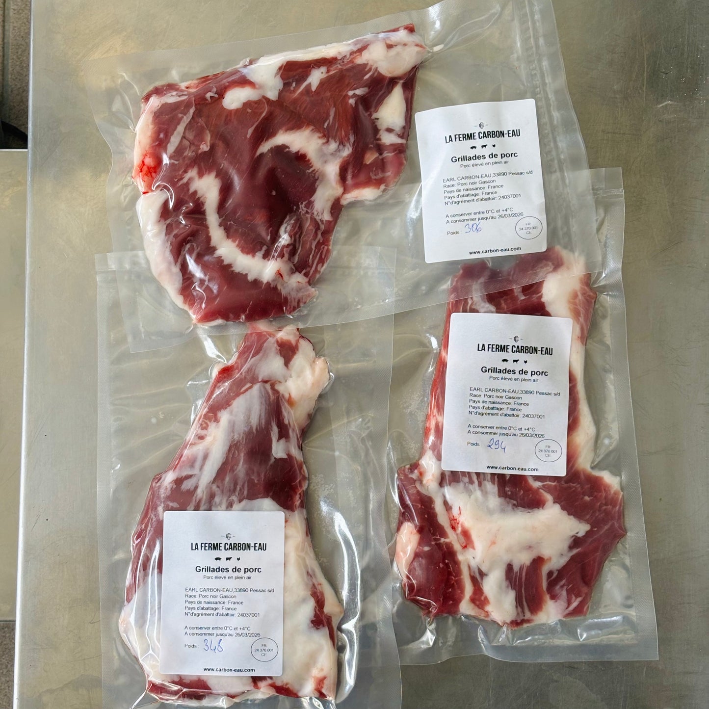 Grillades de porc plein air