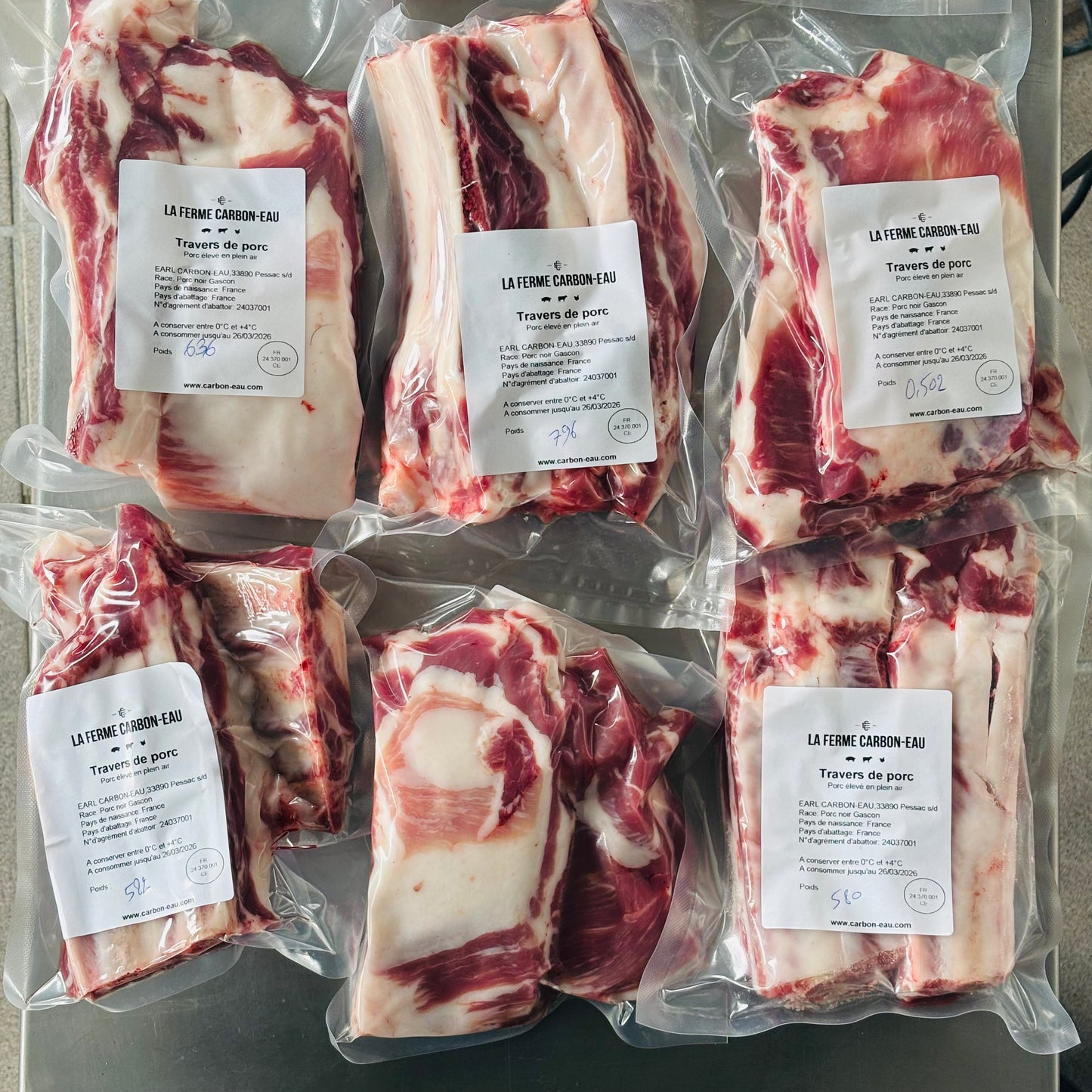 Travers (ribs) de porc plein air