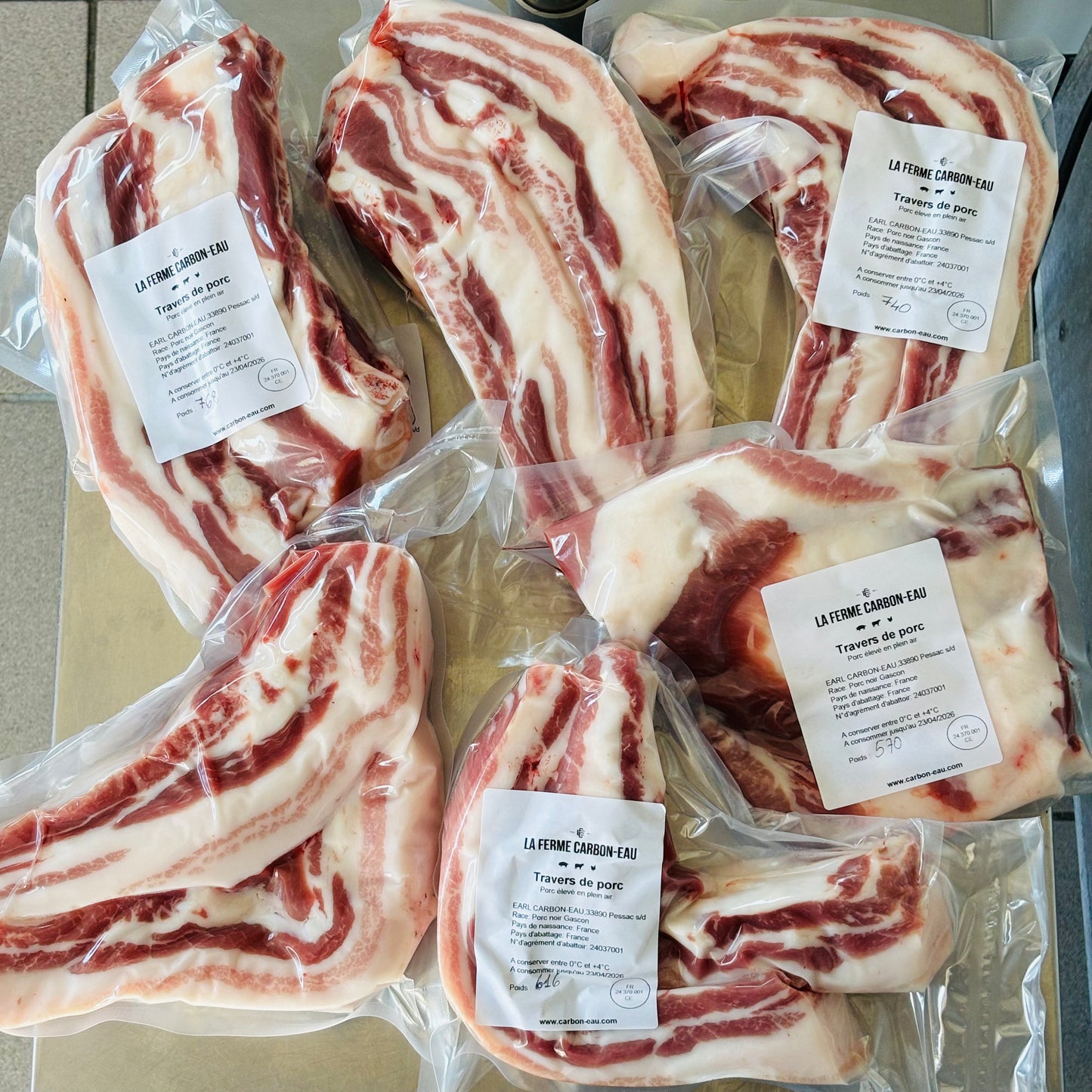 Travers (Spare Ribs) de porc plein air