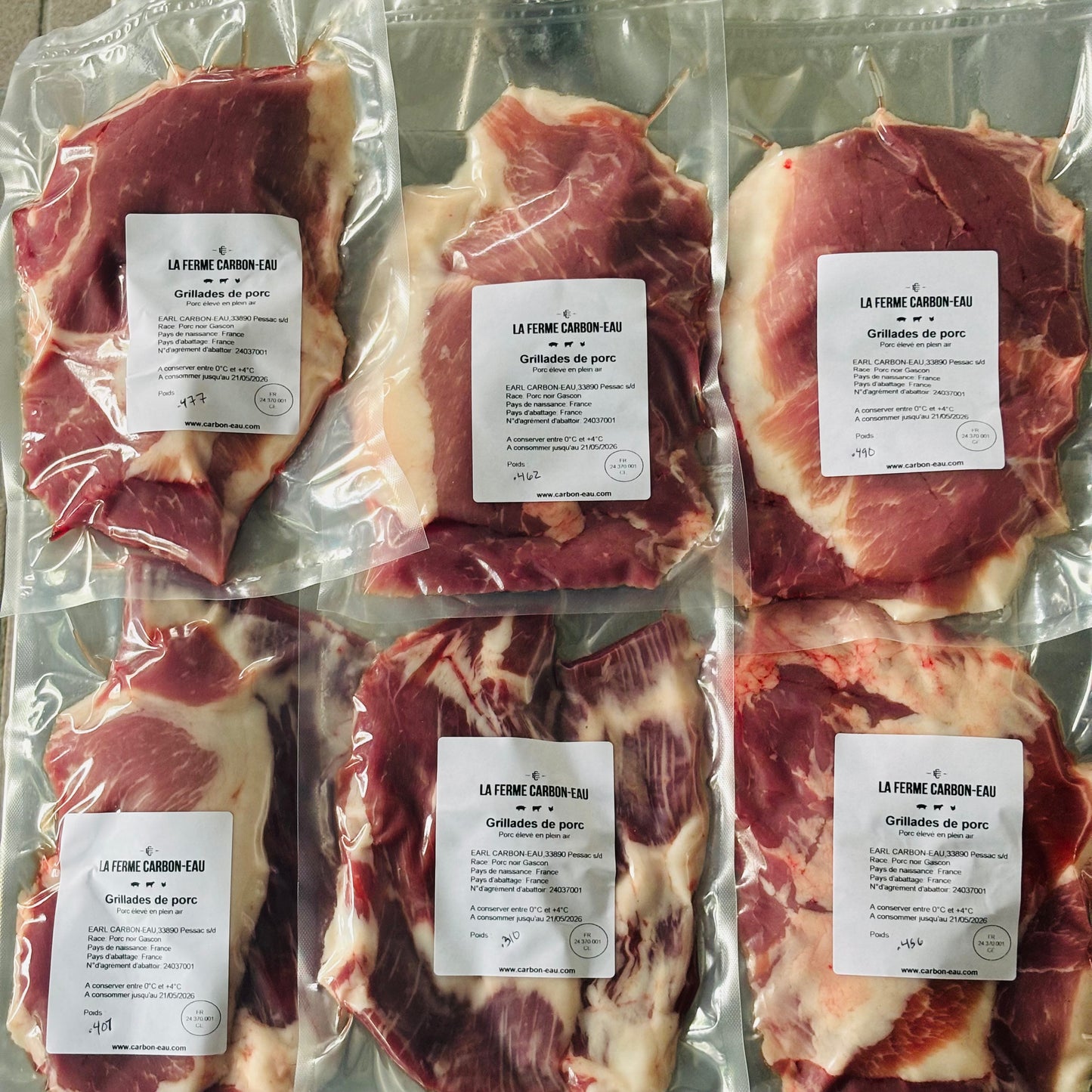 Grillades de porc plein air