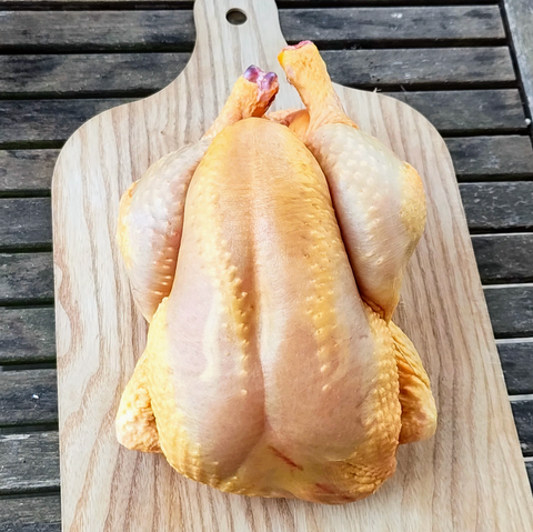 Poulet fermier pâturé